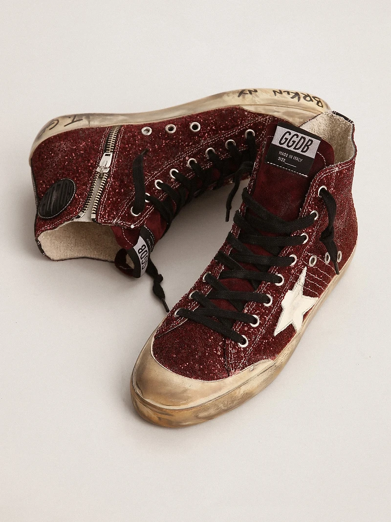Francy Penstar glitter with white leather star