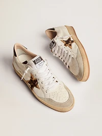 Women's Ball star with leopard print pony skin and black heel tab