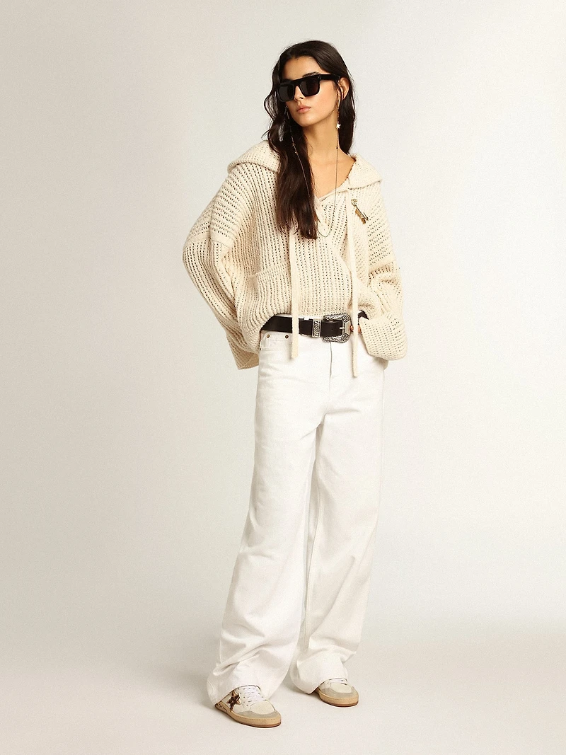 Women's Ball star with leopard print pony skin and black heel tab