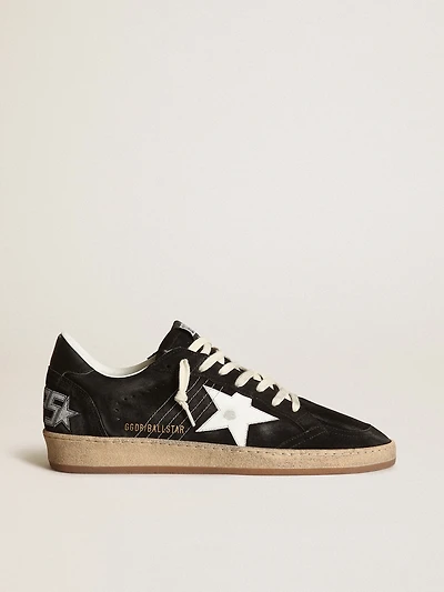 Women's Ball star black suede with white leather
