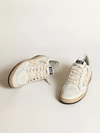 Ball star LTD white nappa with a salmon-pink