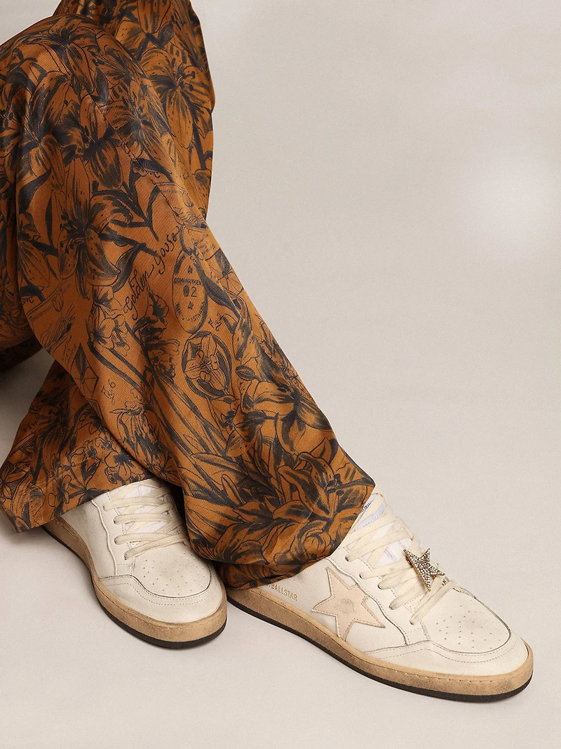 Ball star LTD white nappa with a salmon-pink