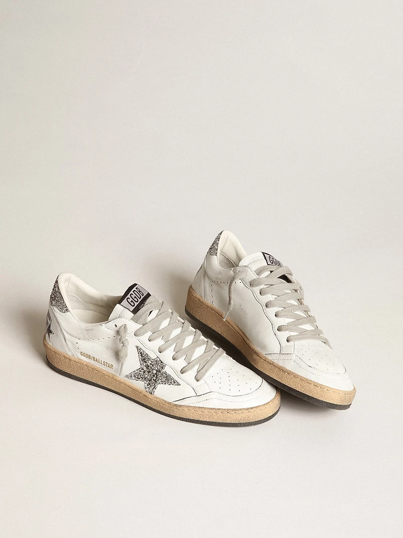 Women's Ball star nappa with white and glitter heel tab