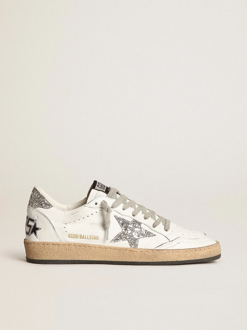 Women's Ball star nappa with white and glitter heel tab