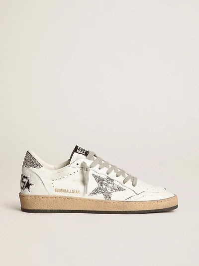 Women's Ball star nappa with white and glitter heel tab