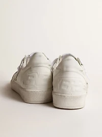 Men's Ball star white leather with and heel tab