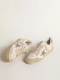 Ball star LTD with glitter and pink suede heel tab