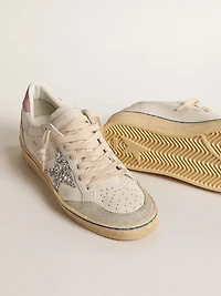 Ball star LTD with glitter and pink suede heel tab