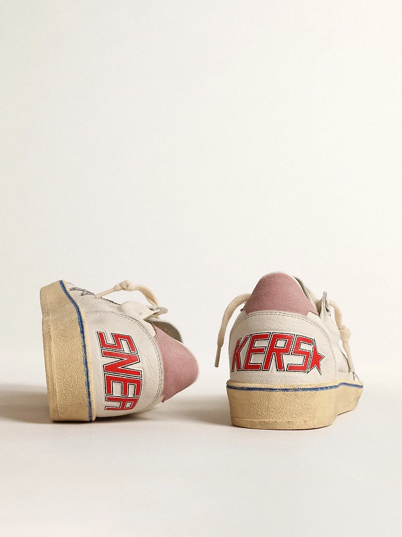 Ball star LTD with glitter and pink suede heel tab