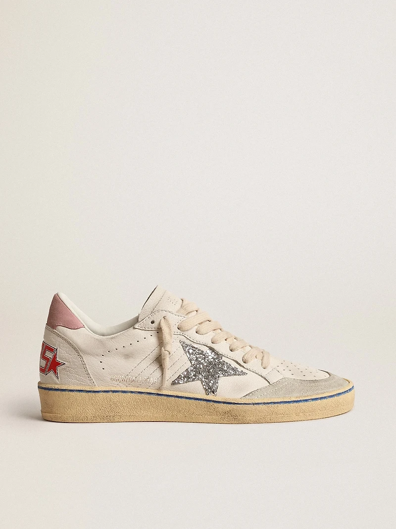 Ball star LTD with glitter and pink suede heel tab