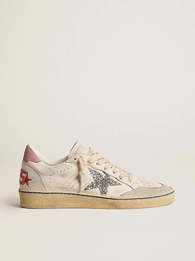 Ball star LTD with glitter and pink suede heel tab