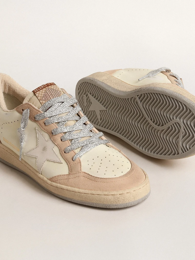 Women's Ball star LTD with white and burgundy leather heel tab