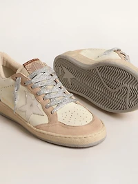 Women's Ball star LTD with white and burgundy leather heel tab