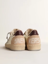 Women's Ball star LTD with white and burgundy leather heel tab