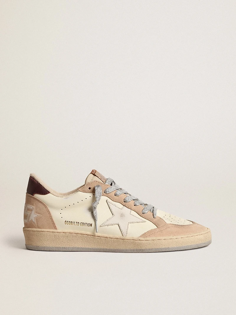 Women's Ball star LTD with white and burgundy leather heel tab