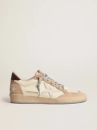 Women's Ball star LTD with white and burgundy leather heel tab