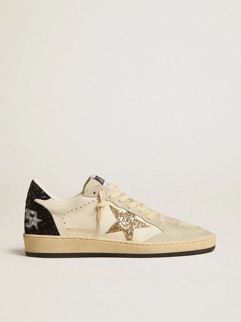 Women’s Ball star LTD nappa and suede with glitter black heel tab