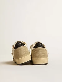 Ball star nappa and suede with black glitter heel tab