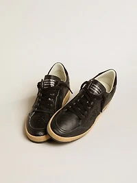 Women’s Ball star black nappa with glitter and suede heel tab