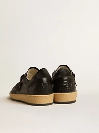 Women’s Ball star black nappa with glitter and suede heel tab