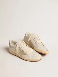 Women's Ball Star with gold foiled leather star and pink leather heel tab