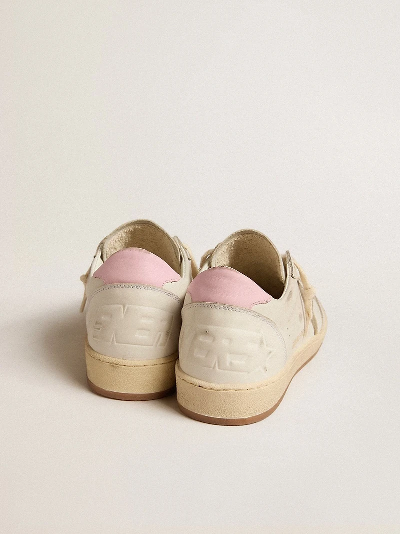 Women's Ball Star with gold foiled leather star and pink leather heel tab