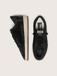 Ball star suede with black Swarovski crystals and