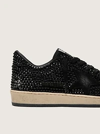 Ball star suede with black Swarovski crystals and