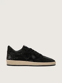 Ball star suede with black Swarovski crystals and