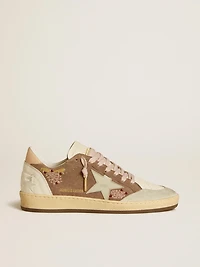 Women's Ball Star in brown suede with leather star and heel tab