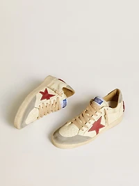 Women's Ball star LTD nappa with leather and silver suede heel tab