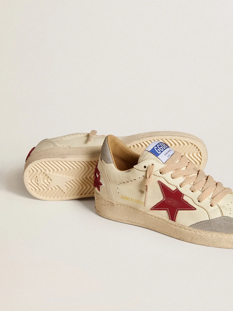 Women's Ball star LTD nappa with leather and silver suede heel tab