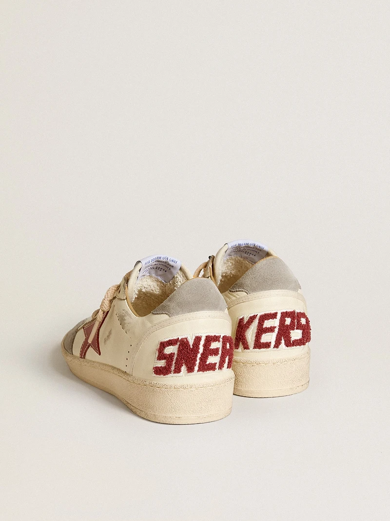 Women's Ball star LTD nappa with leather and silver suede heel tab