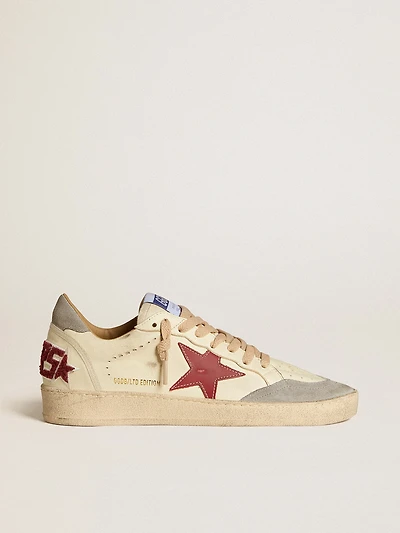 Women's Ball star LTD nappa with leather and silver suede heel tab