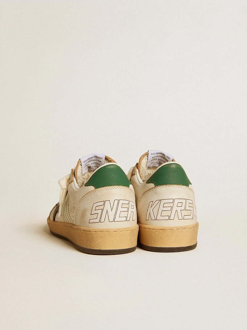 Women’s Ball star with black leather and green heel tab