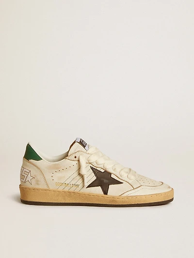 Women’s Ball star with black leather and green heel tab