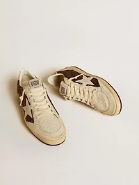 Women's Ball star glitter with leather and metallic heel tab