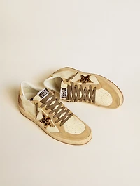 Women's Ball star nappa and suede with pony skin metallic heel tab