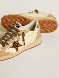 Women's Ball star nappa and suede with pony skin metallic heel tab