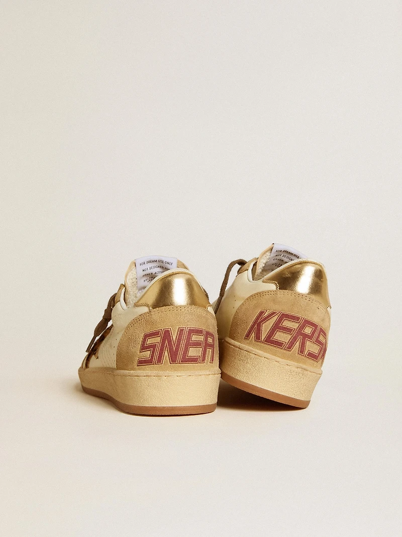 Women's Ball star nappa and suede with pony skin metallic heel tab