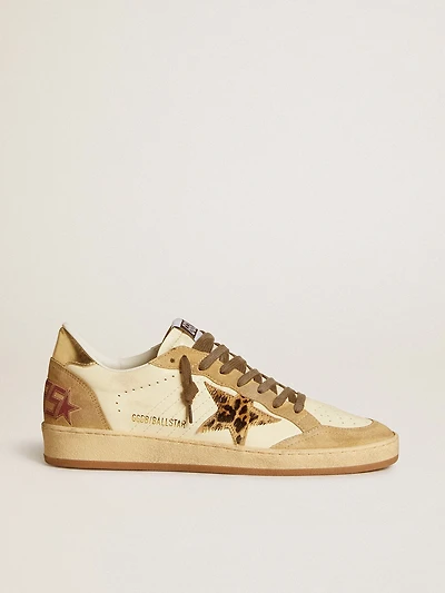 Women's Ball star nappa and suede with pony skin metallic heel tab