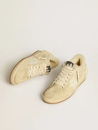Women's Ball star LTD suede and shearling with white patent leather