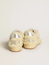 Women's Ball star LTD suede and shearling with white patent leather