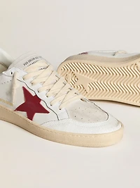 Women's Ball star LTD with red leather and pink glitter heel tab