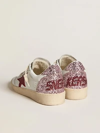 Women's Ball star LTD with red leather and pink glitter heel tab