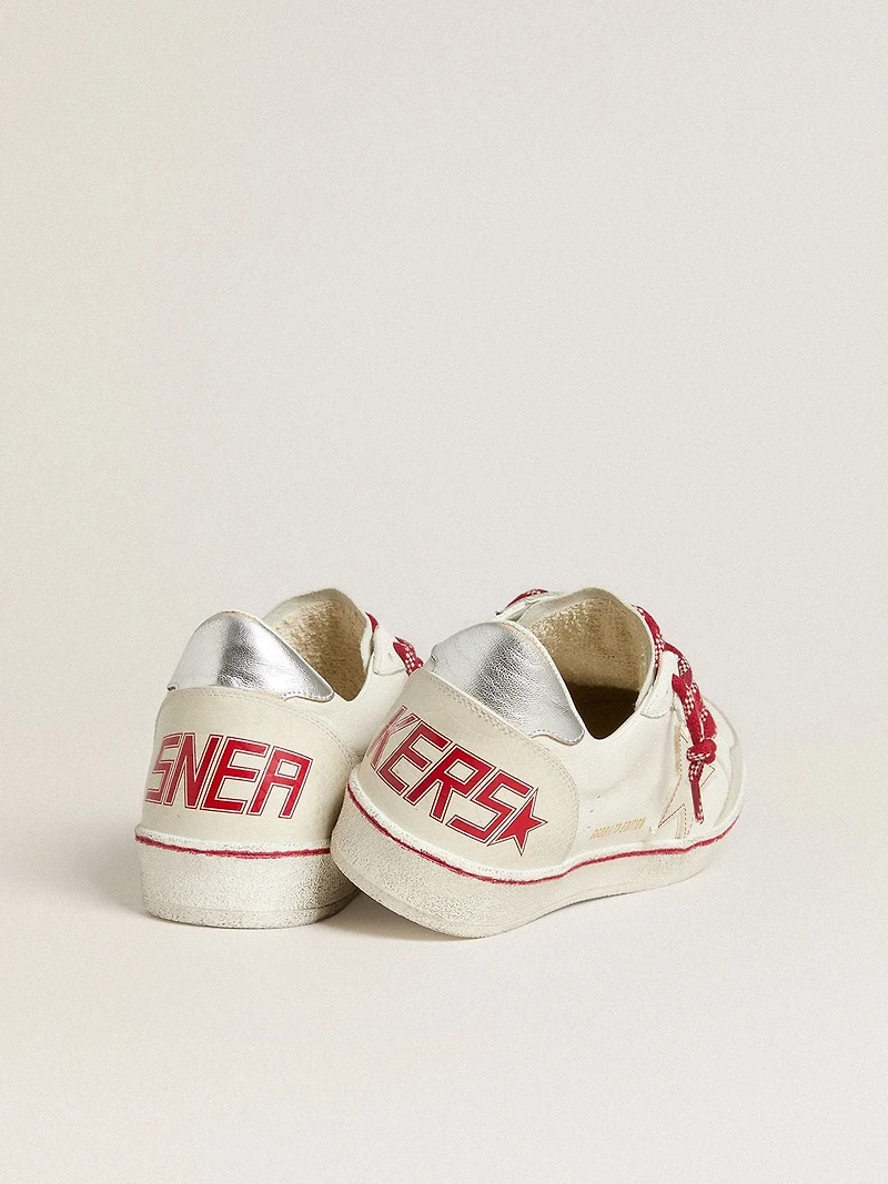 Women’s Ball Star LTD LNY white leather with a lived-in effect