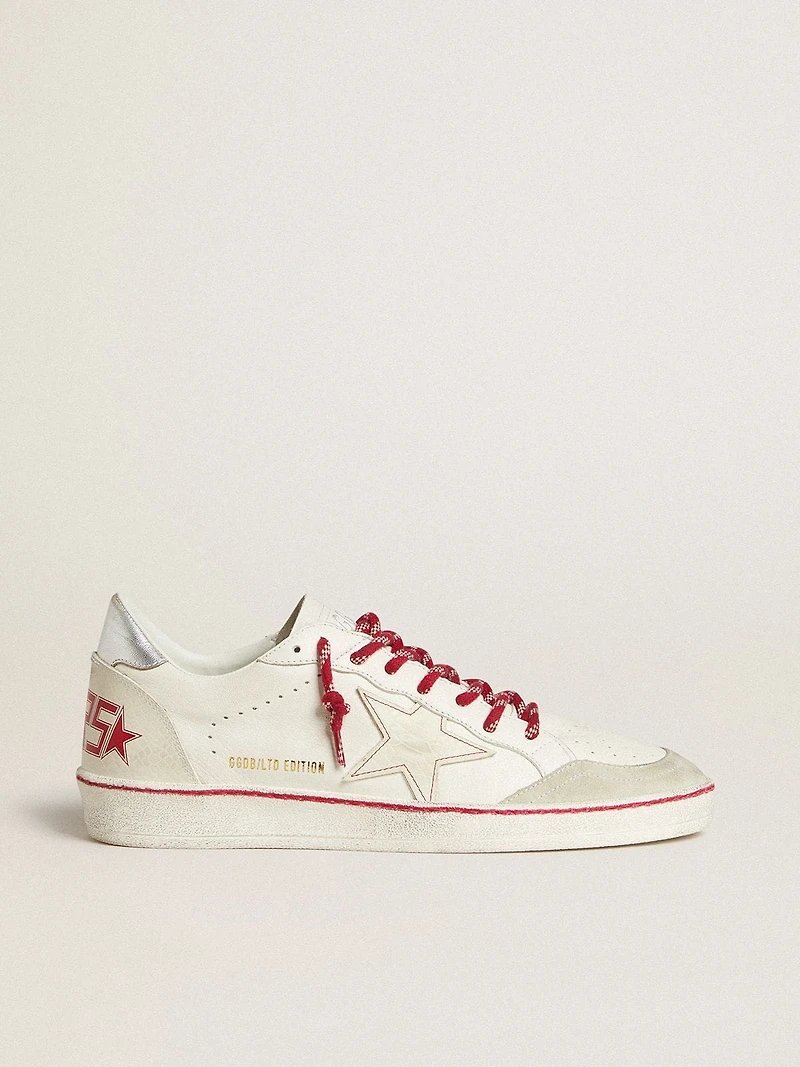 Women’s Ball Star LTD LNY white leather with a lived-in effect