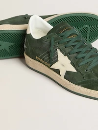 Women's Ball star suede with white leather and heel tab