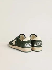 Women's Ball star suede with white leather and heel tab