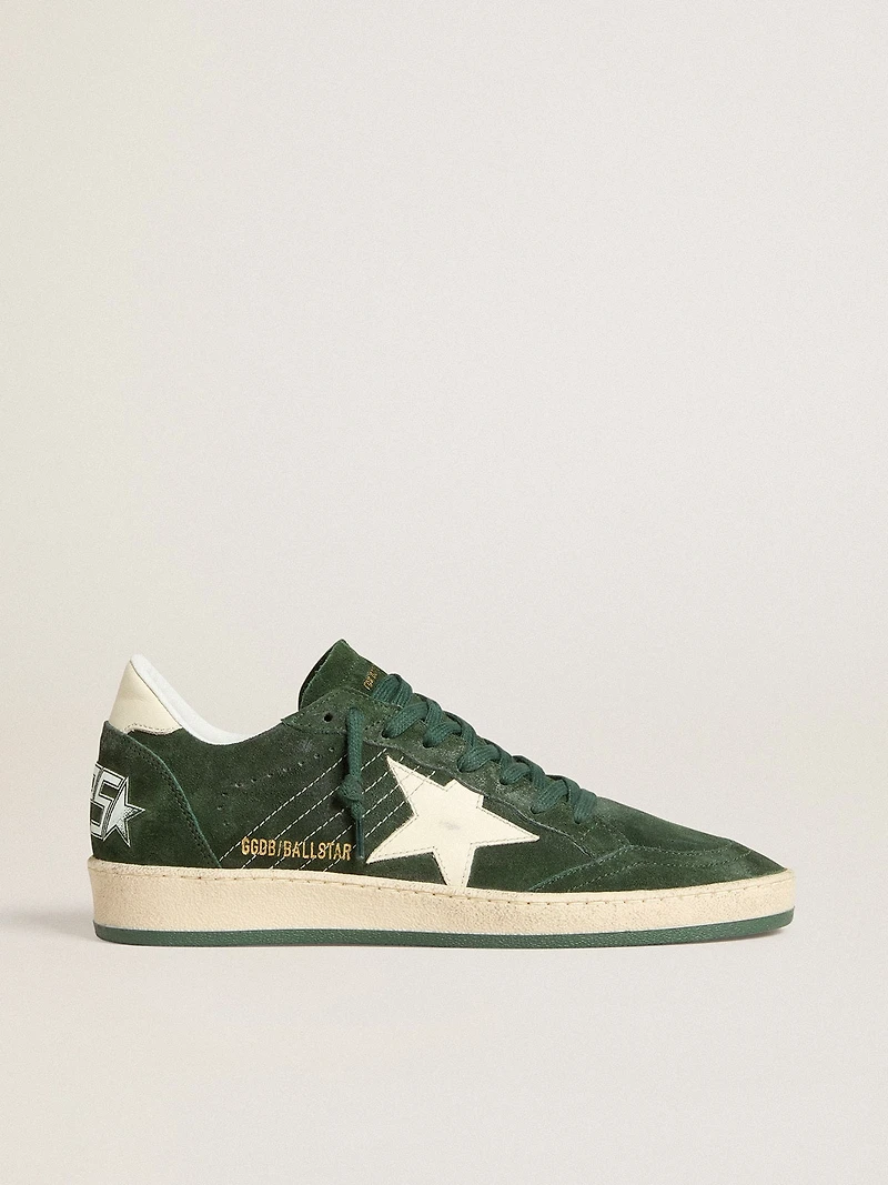 Women's Ball star suede with white leather and heel tab